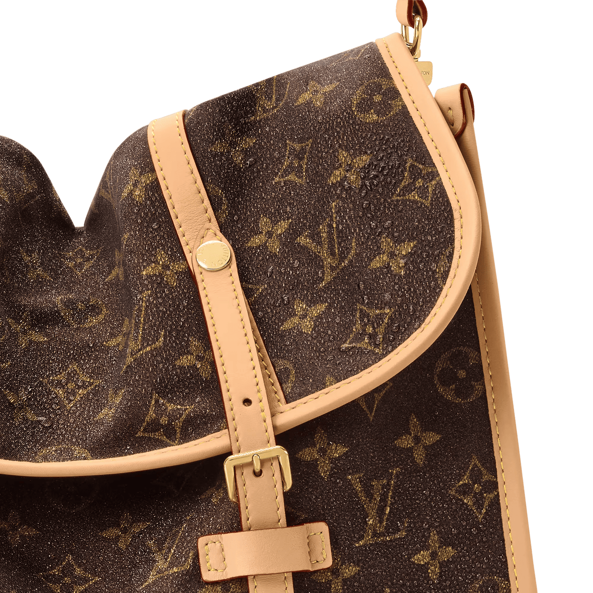 Jet Lag Luxury Handbag MM Monogram Silk Tech Gold-Toned Hardware