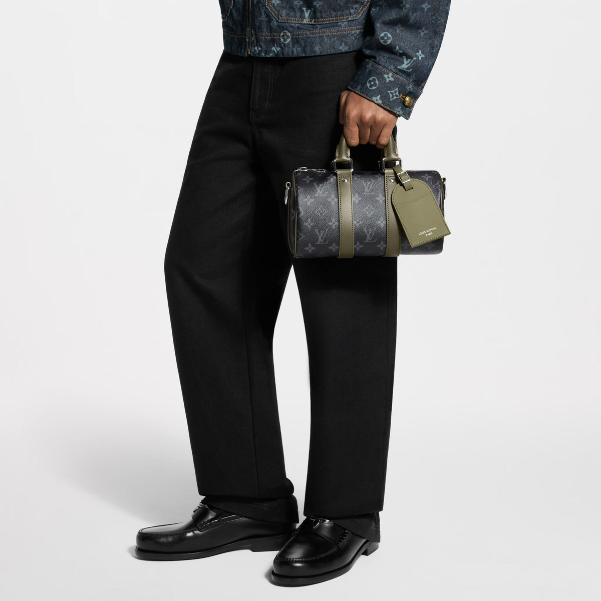 Green & Khaki Coated Canvas Handbag product image 14