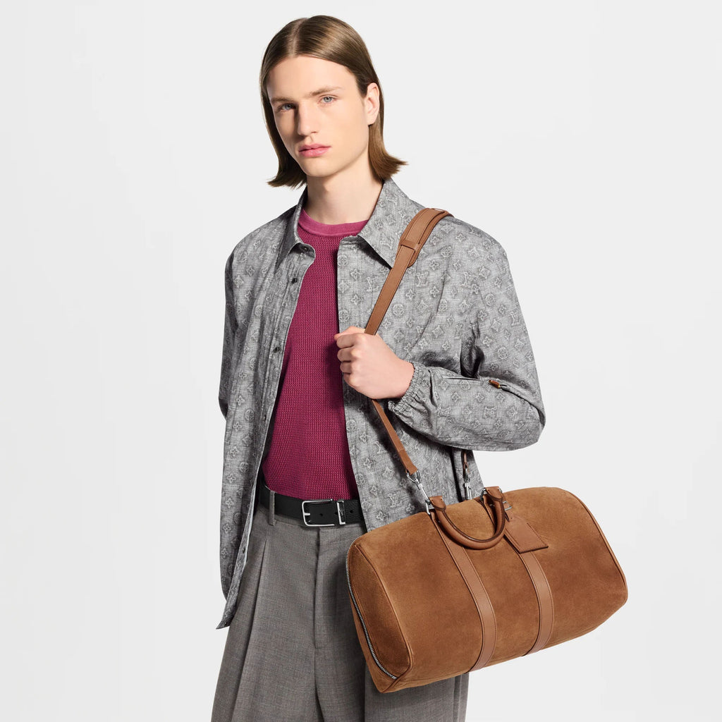 Tan Calfskin & Suede Travel Bag product image 8