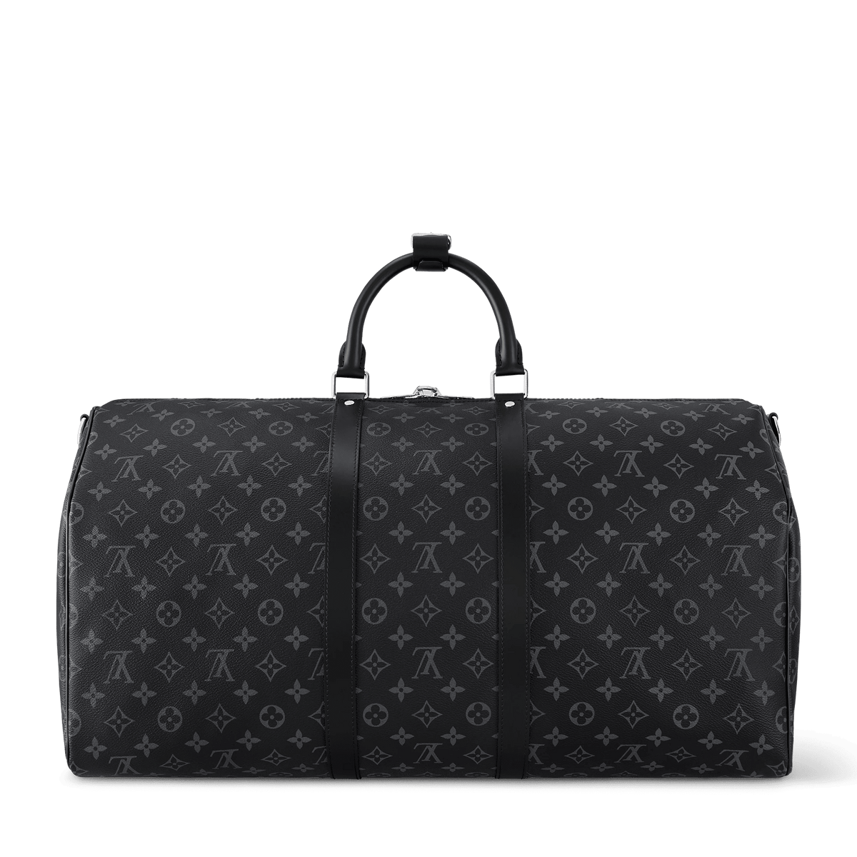 Keepall 55 Bandoulière Bag Monogram Eclipse Grey Shoes For Men