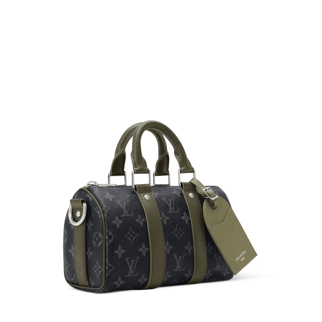 Green & Khaki Coated Canvas Handbag product image 2