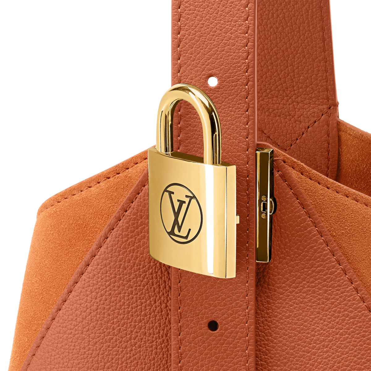Low Key Hobo MM Cognac Calfskin Hobo Bag For Women