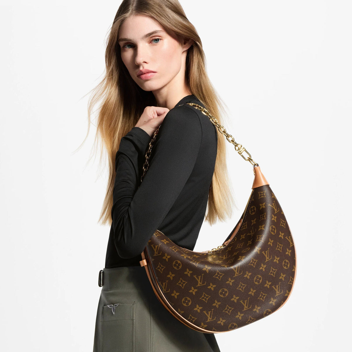 Loop Hobo Monogram Coated Canvas Bag M46311 For Women