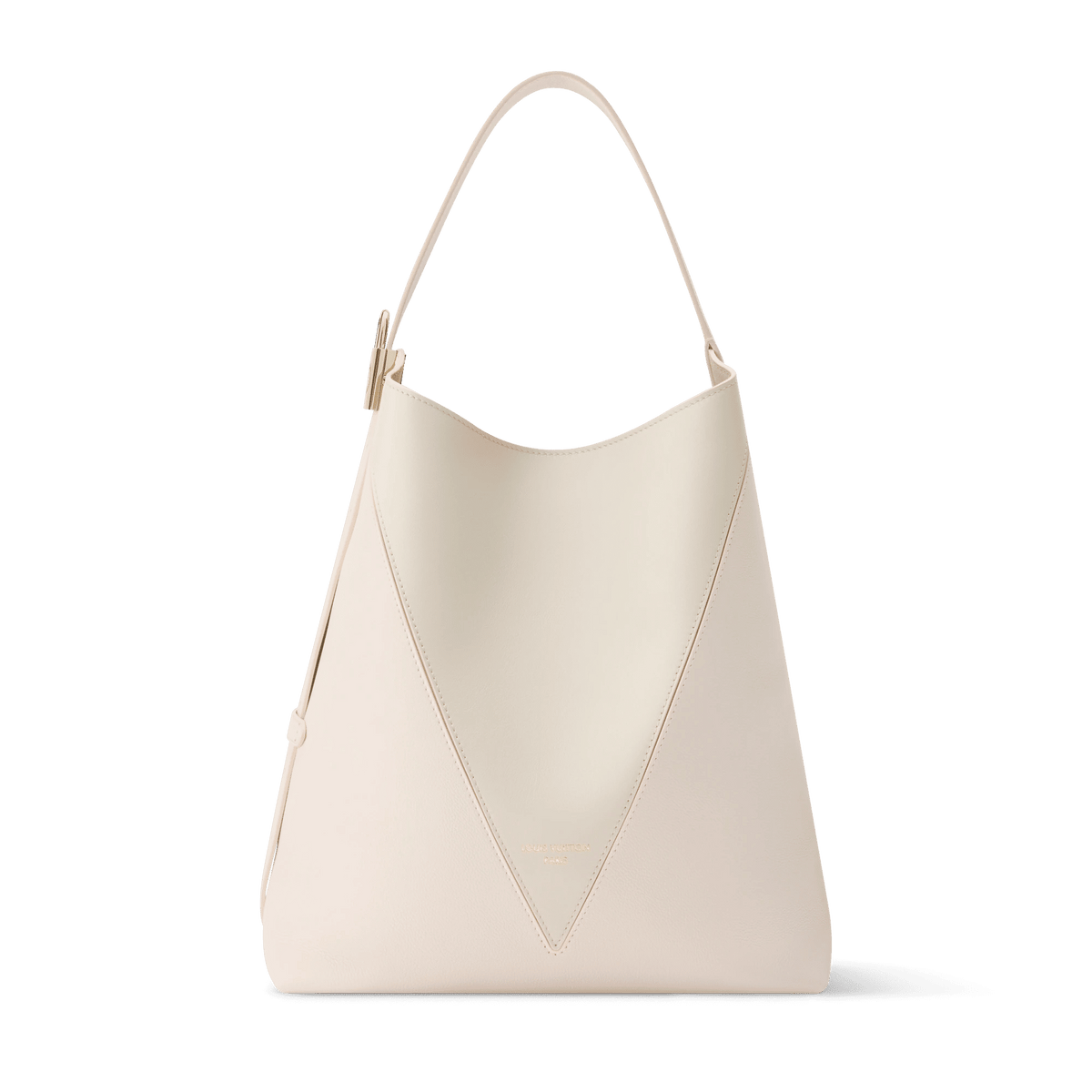 Low Key Hobo MM Quartz Gray Calfskin Hobo Bag For Women