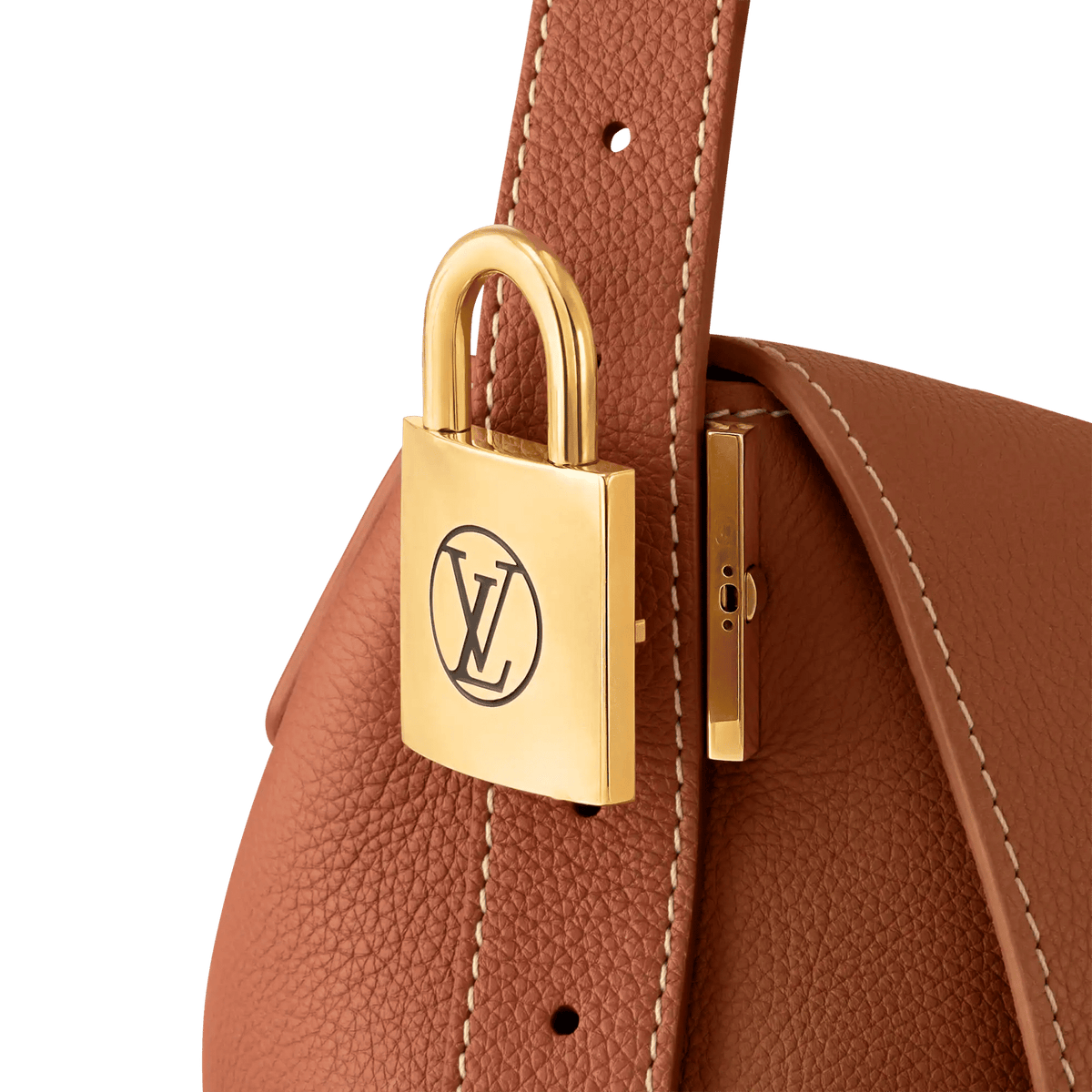Low Key Messenger Cognac Calfskin Leather Flap Bag M13151 For Women