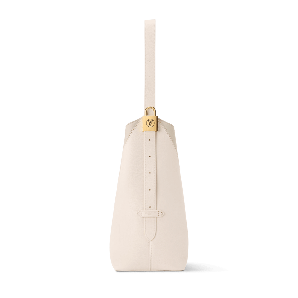 Low Key Hobo MM Quartz Gray Calfskin Hobo Bag For Women