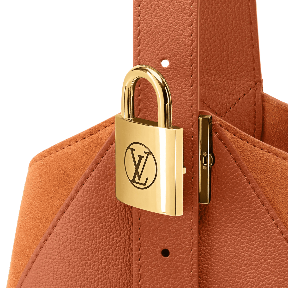 Low Key Hobo MM Cognac Calfskin Hobo Bag For Women