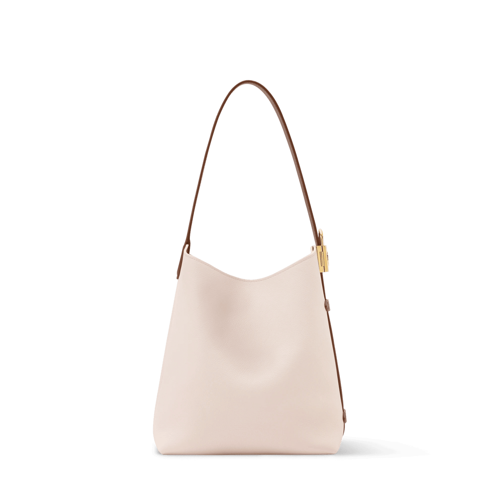Low Key Hobo PM Quartz Calf Leather Hobo Bag For Women