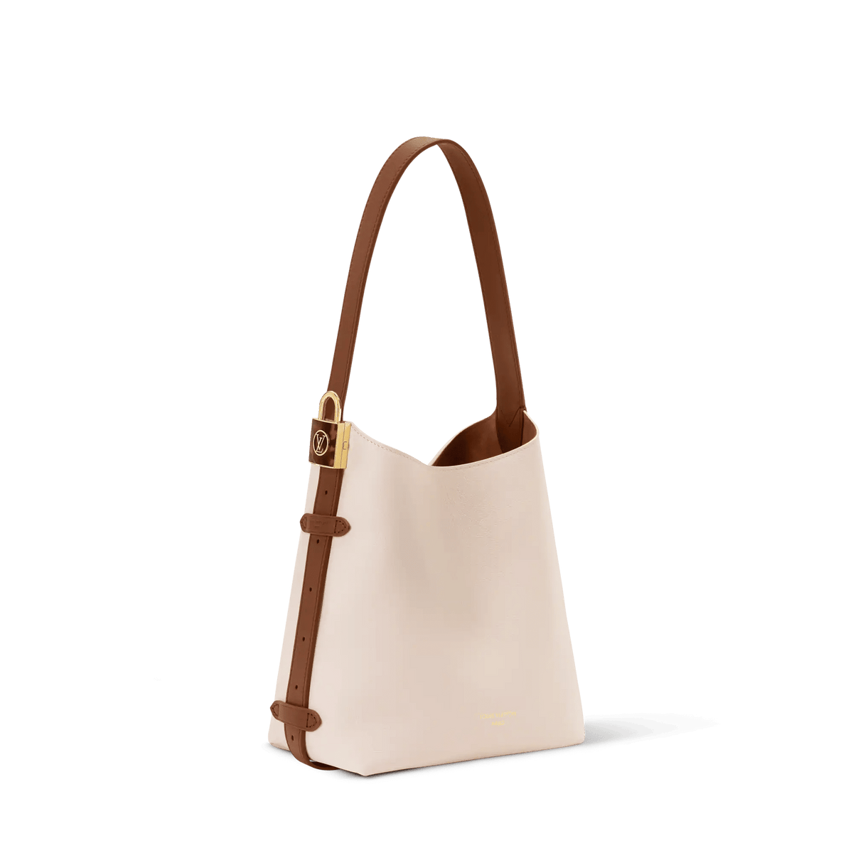 Low Key Hobo PM Quartz Calf Leather Hobo Bag For Women