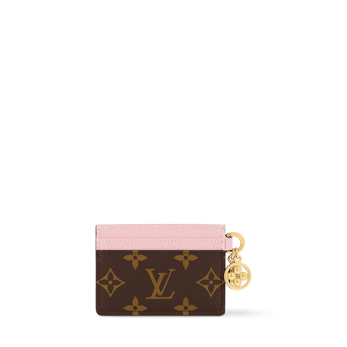 LV Charms Card Holder Monogram Coated Canvas Card Holder M82739 For Women