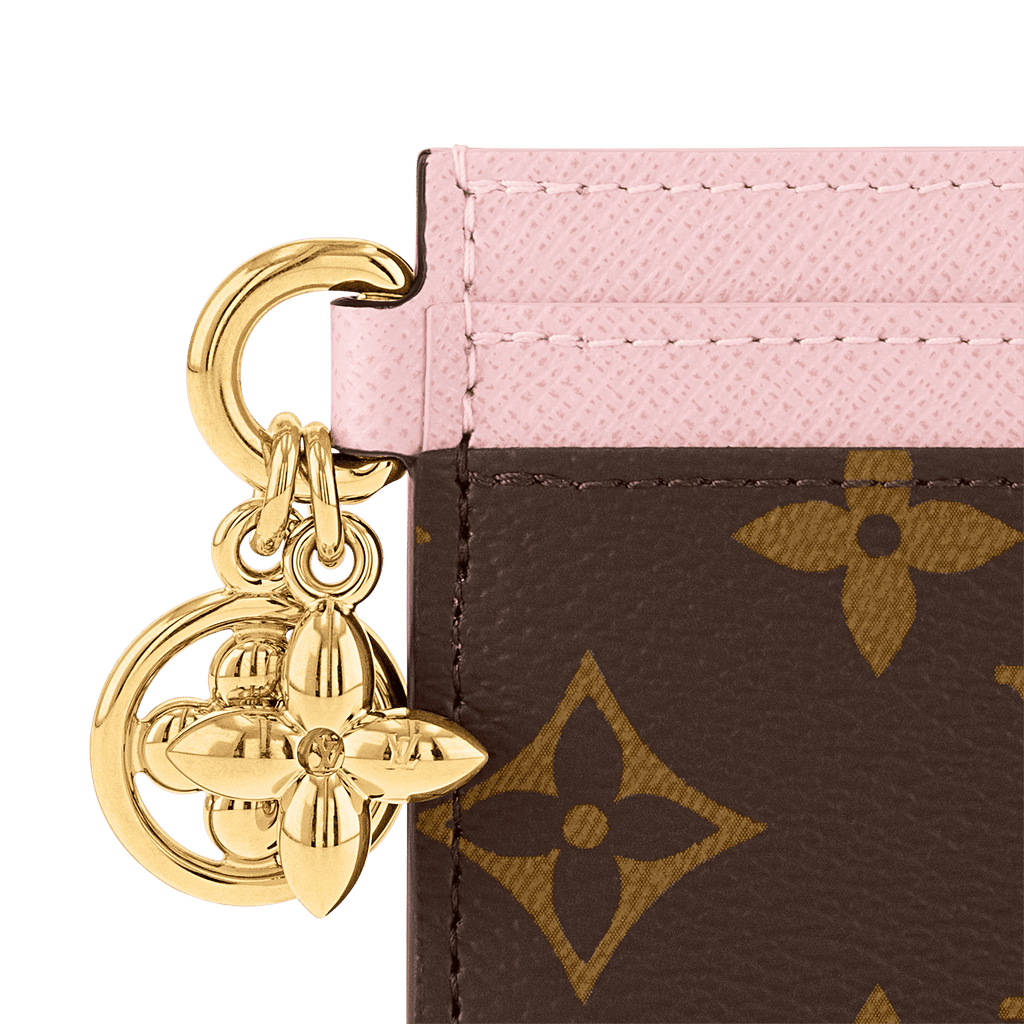 LV Charms Card Holder Monogram Coated Canvas Card Holder M82739 For Women