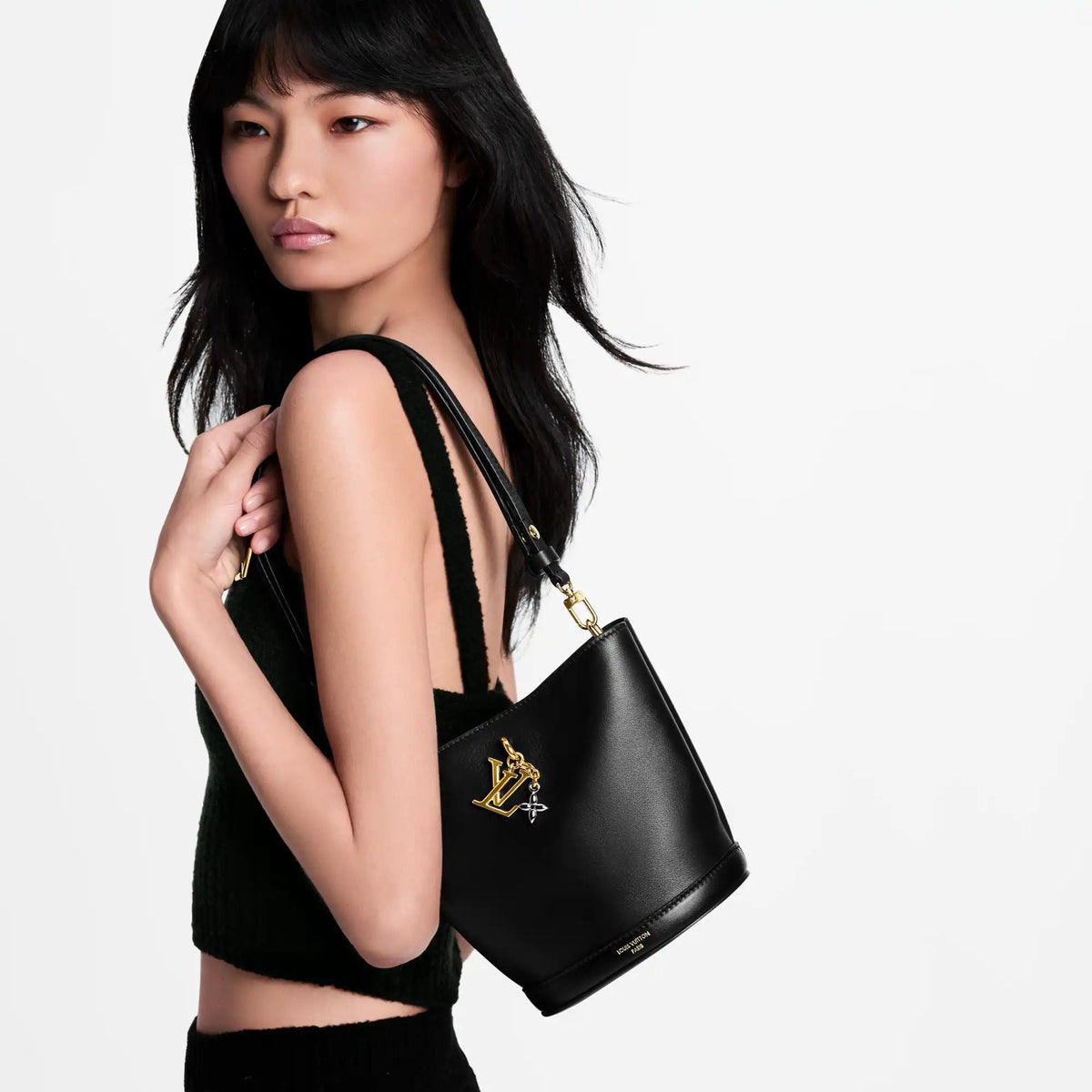 LV Bloom Mini Hobo Smooth Calfskin Leather Shoulder Bag M27260 For Women