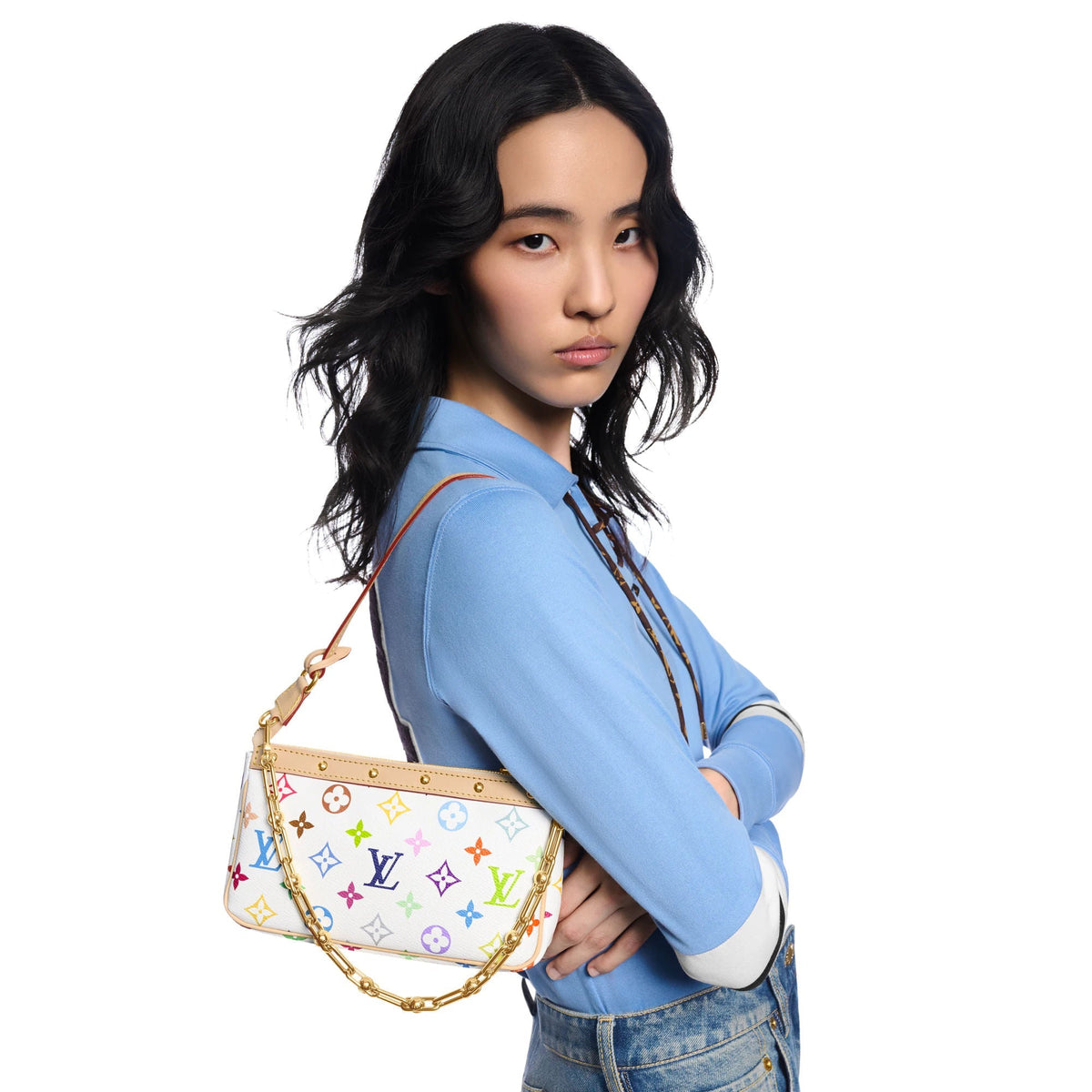 LV x TM Pochette Accessoires Multicolore Blanc M13404 For Women