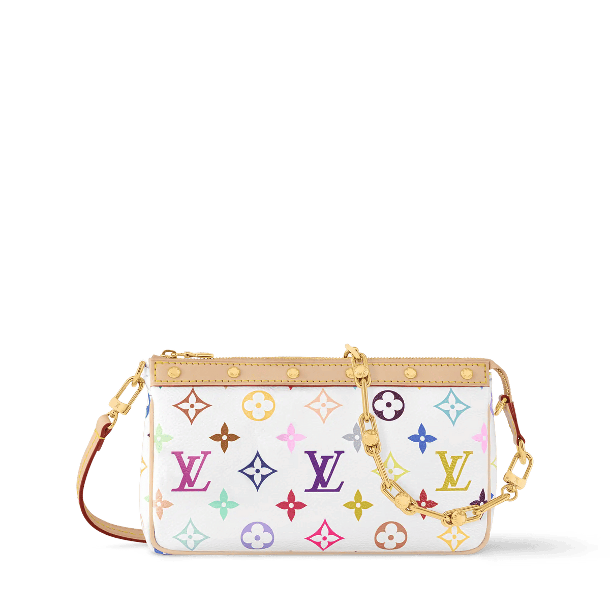 LV x TM Pochette Accessoires Multicolore Blanc M13404 For Women