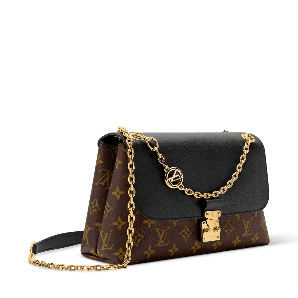 Madeleine PM Monogram Black Leather Shoulder Bag M28610 For Women