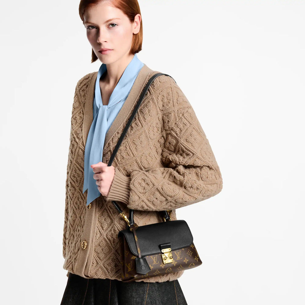 Madeleine BB Monogram Black Coated Canvas Shoulder Bag M27511 For Women