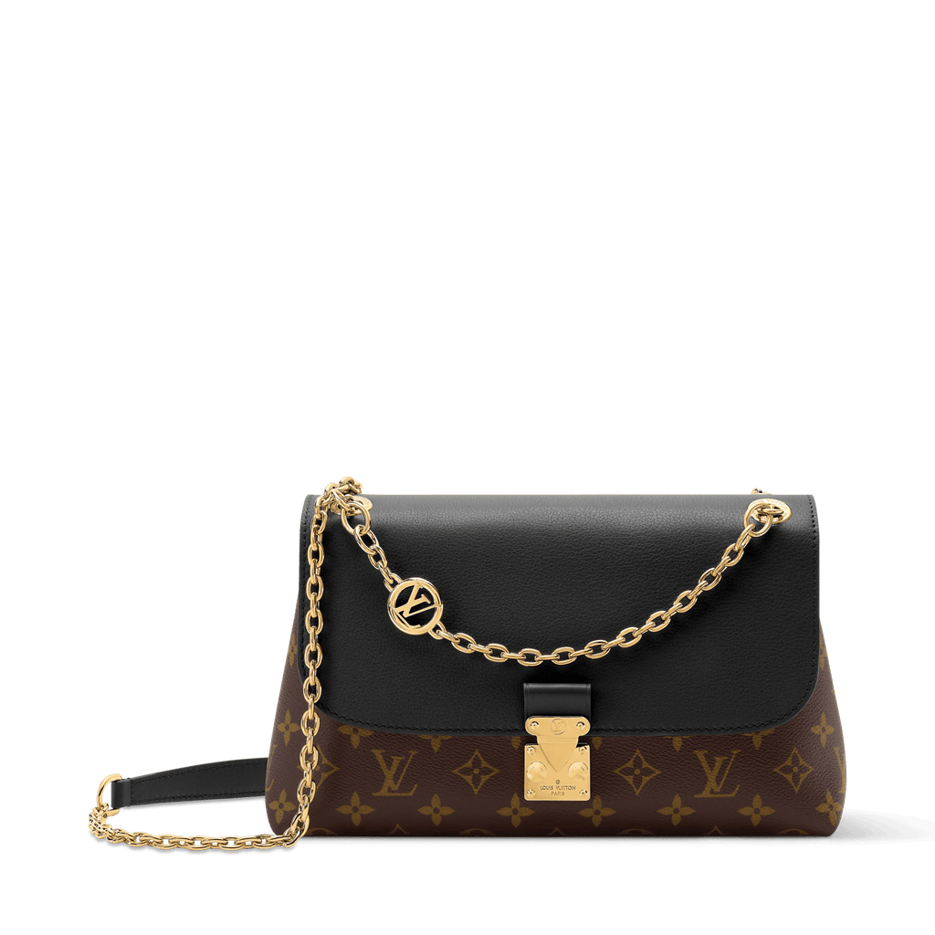 Madeleine PM Monogram Black Leather Shoulder Bag M28610 For Women