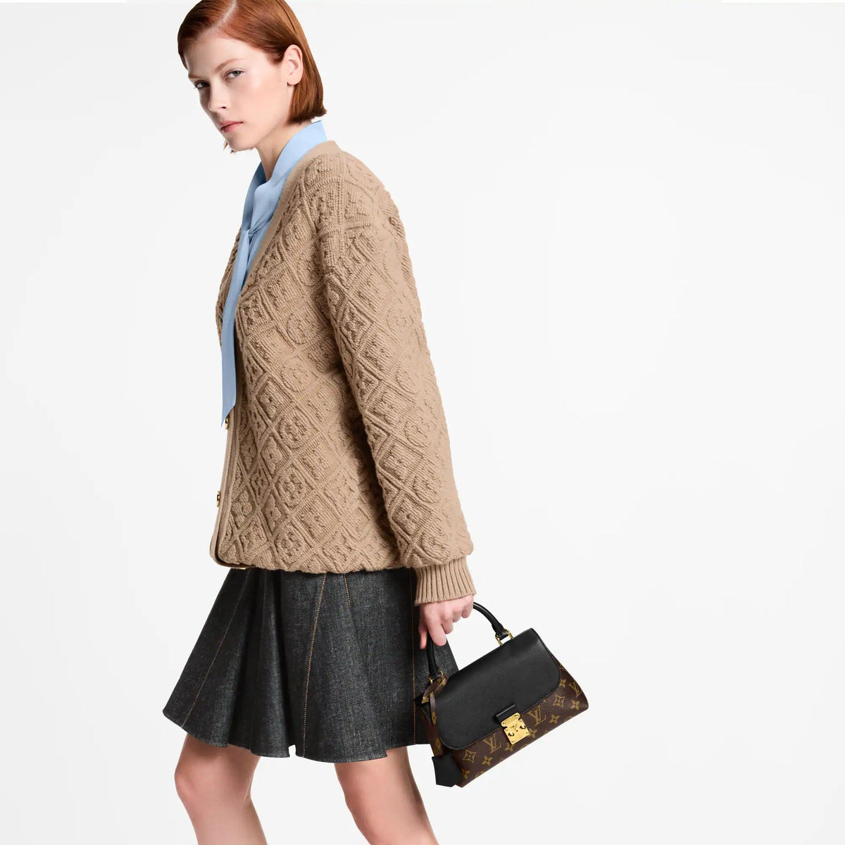 Madeleine BB Monogram Black Coated Canvas Shoulder Bag M27511 For Women