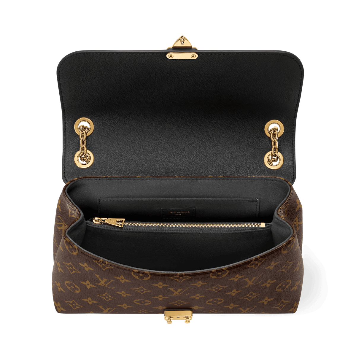 Madeleine PM Monogram Black Leather Shoulder Bag M28610 For Women