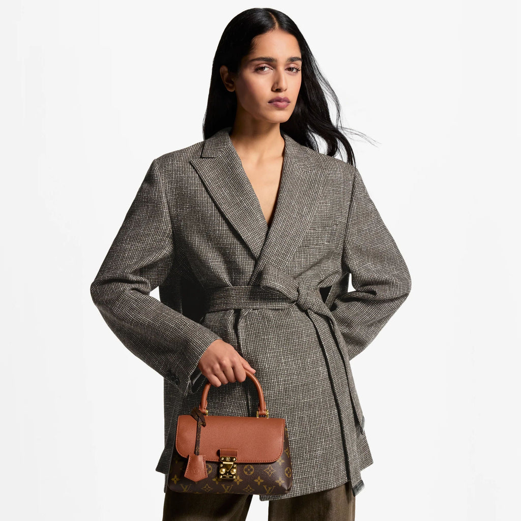 Coated Canvas & Leather Shoulder Bag Design 002 product image 6