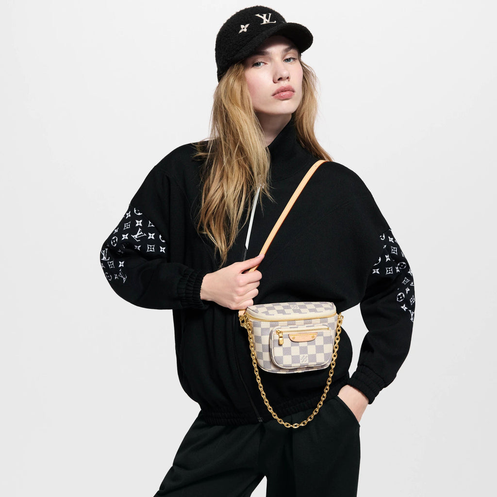 Mini Bumbag Damier Azur Canvas Waist Bag N00130 For Women