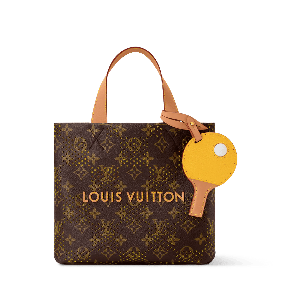 Mini Shopper Tote Monogram Grid Jaune Mat Shoes For Men
