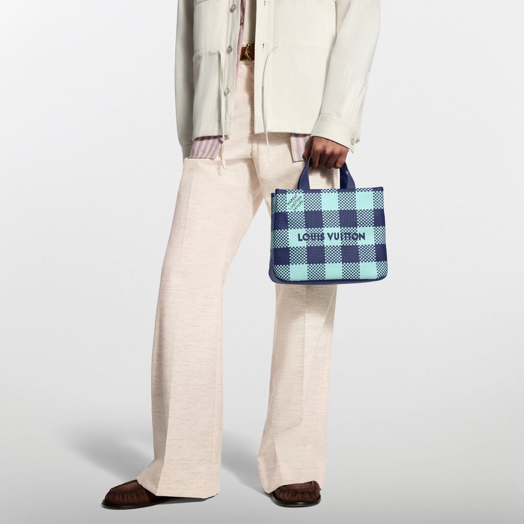 Mini Shopper Tote Monogram Damier Blue For Men
