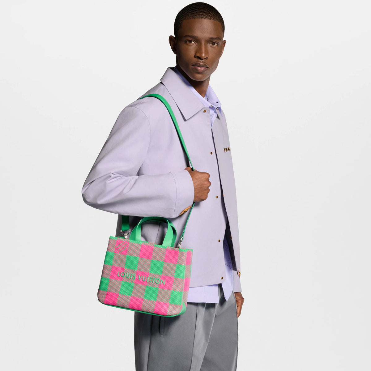 Mini Shopper Tote Monogram Calf Leather For Men