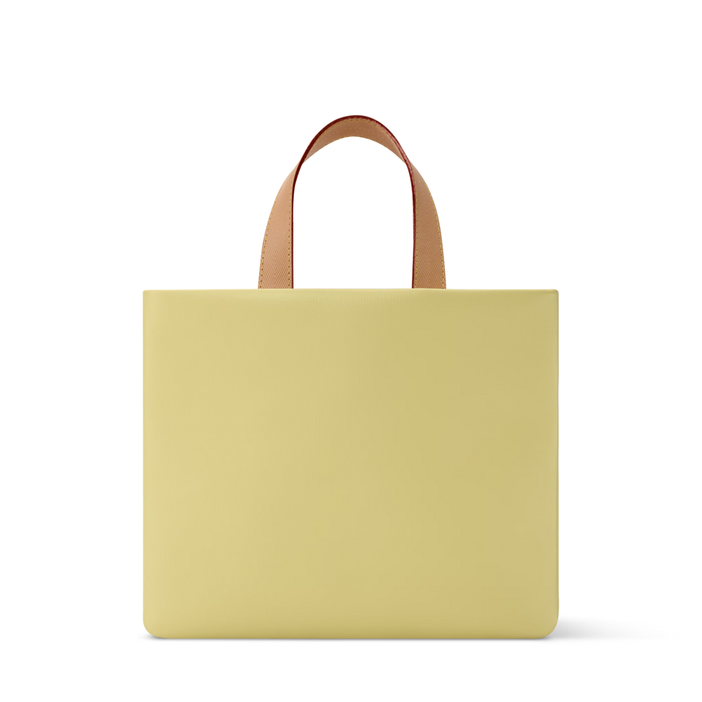 Mini Shopper Designer Tote Bag Calfskin Leather Daisy Yellow Gold-Toned Hardware