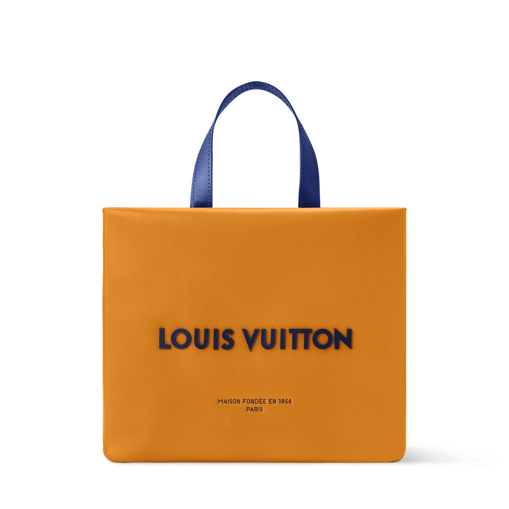Mini Shopper Tote Monogram Calf Leather Safran Yellow For Men