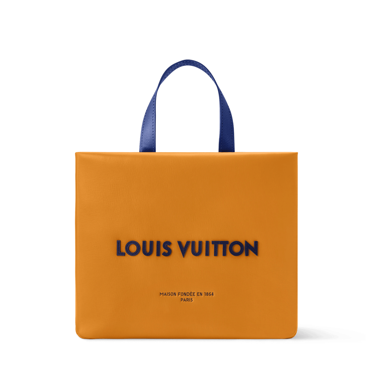 Mini Shopper Tote Monogram Calf Leather Safran Yellow For Men