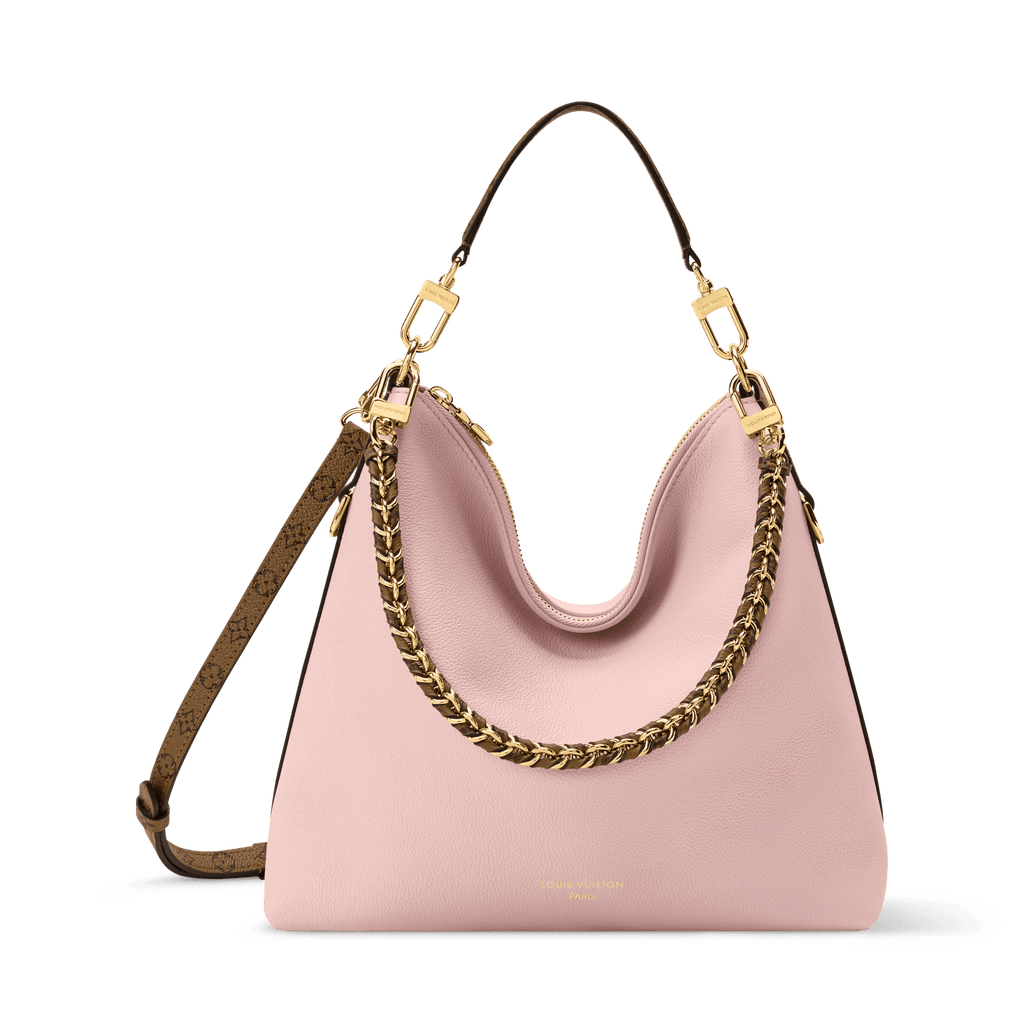 Pink Canvas & Calfskin Leather Handbag product image 1