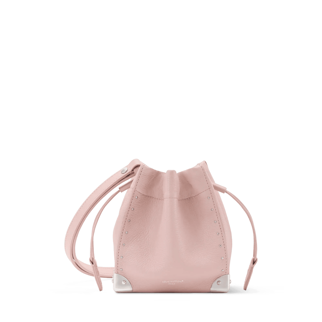 Nano Noé Trunk Calfskin Leather Petal Pink Crossbody Bag For Women