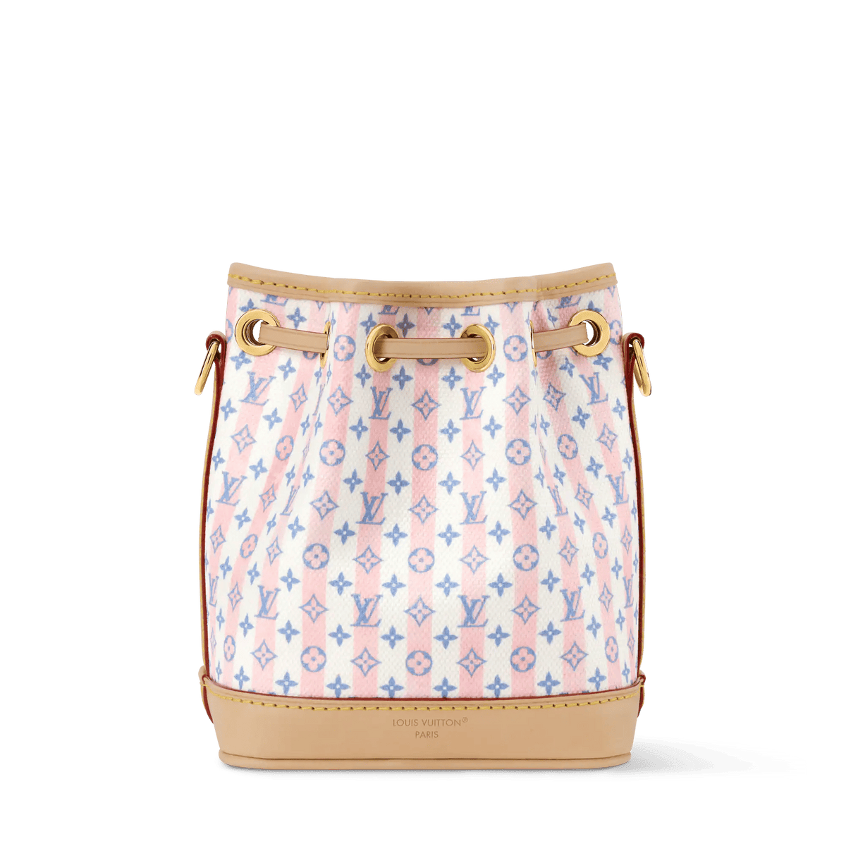 Nano Noé LV Stamp Blue Minigram Canvas Nano Bag For Women