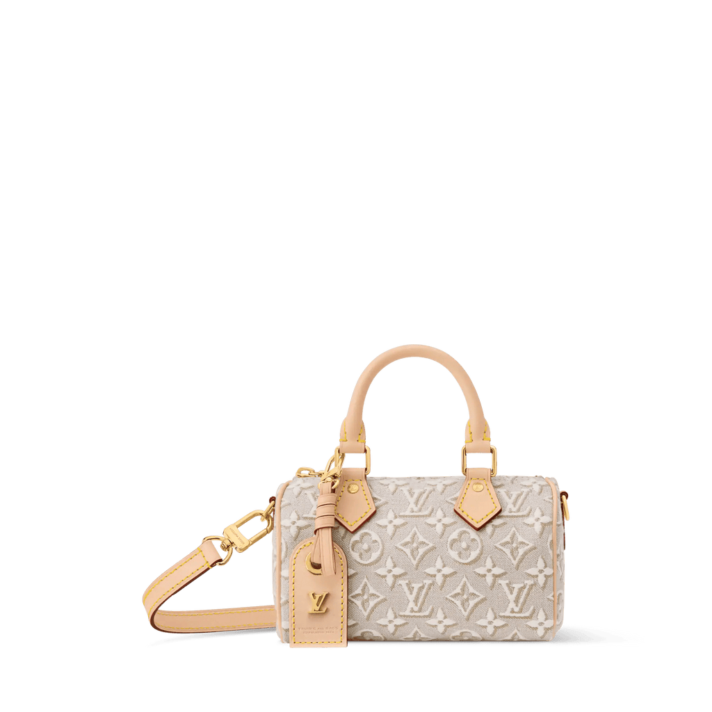 Nano Speedy Monogram Emblème Peuplier Jacquard Canvas Crossbody Bag For Women