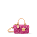 Nano Speedy Monogram Denim Fuchsia Calfskin Nano Bag For Women