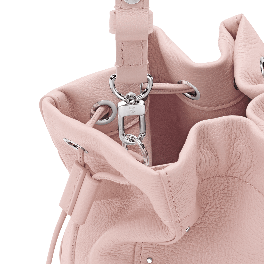 Nano Noé Trunk Calfskin Leather Petal Pink Crossbody Bag For Women