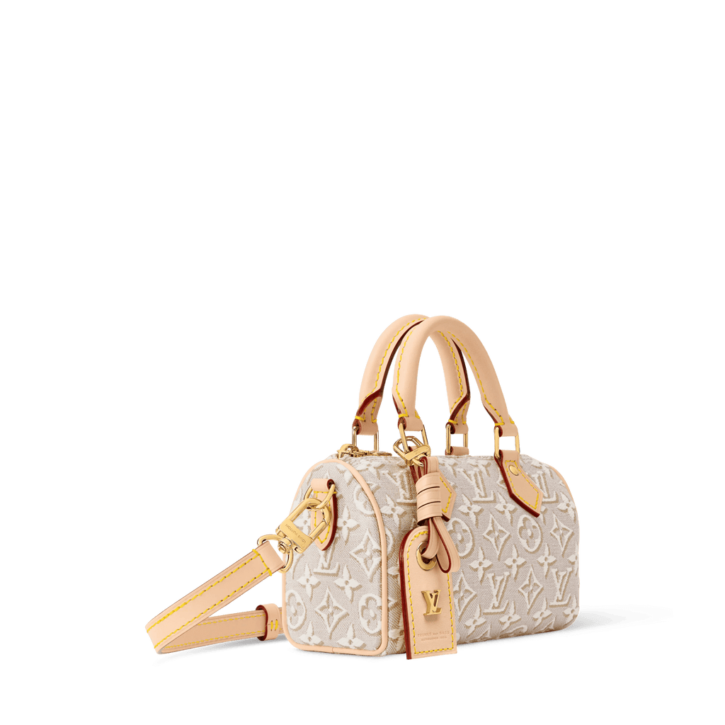 Nano Speedy Monogram Emblème Peuplier Jacquard Canvas Crossbody Bag For Women
