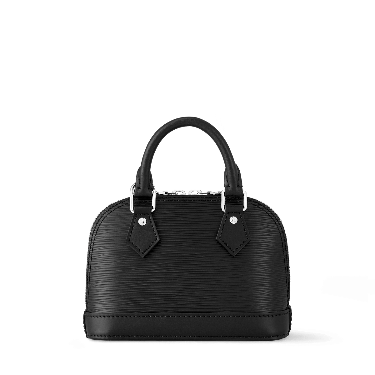 Nano Alma Epi Leather Black Silver-Color Hardware