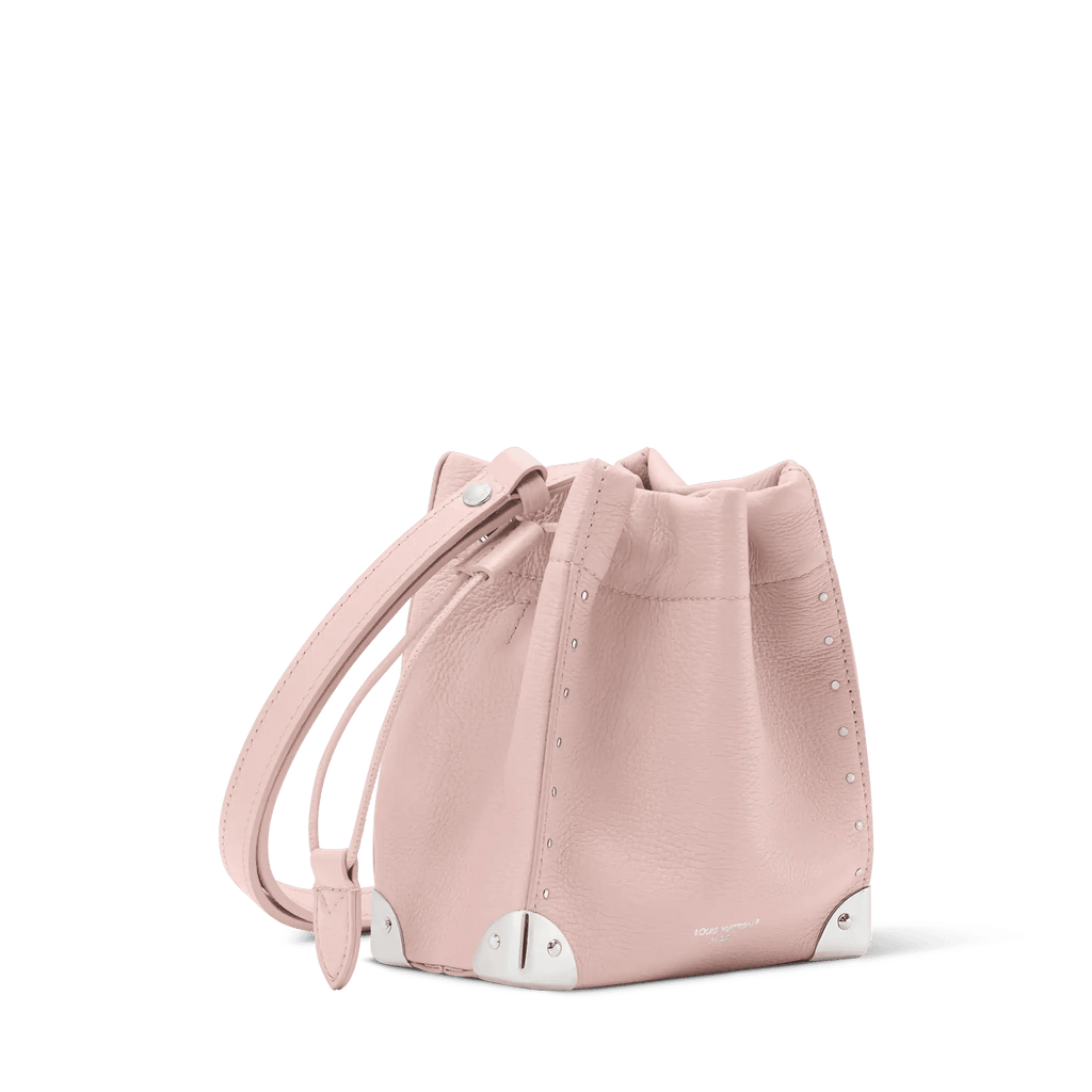 Nano Noé Trunk Calfskin Leather Petal Pink Crossbody Bag For Women