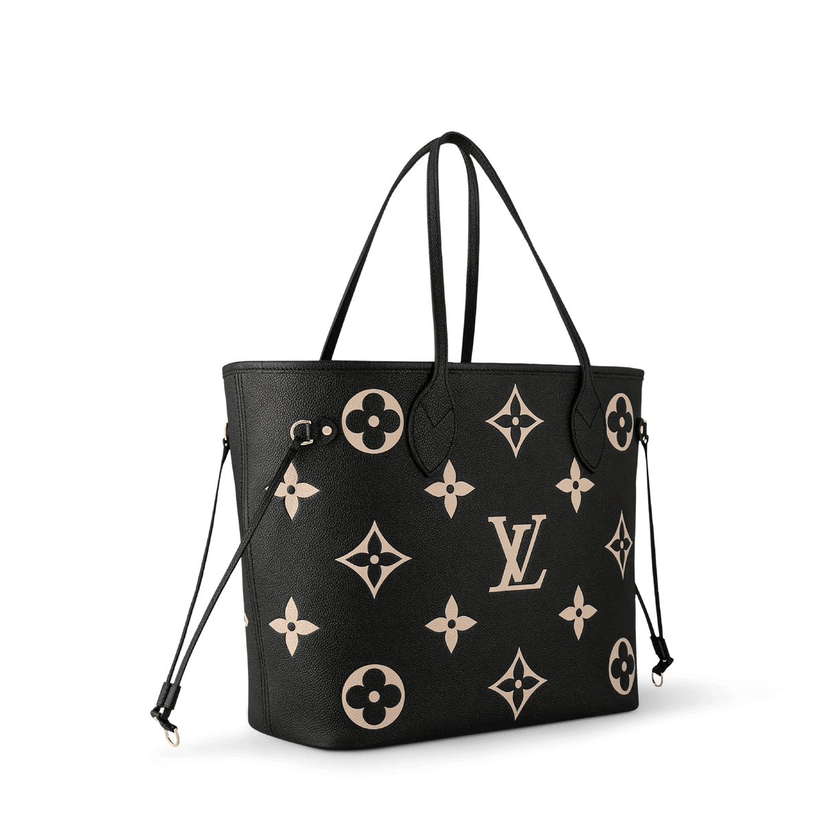 Black & Beige Leather Tote Bag product image 1