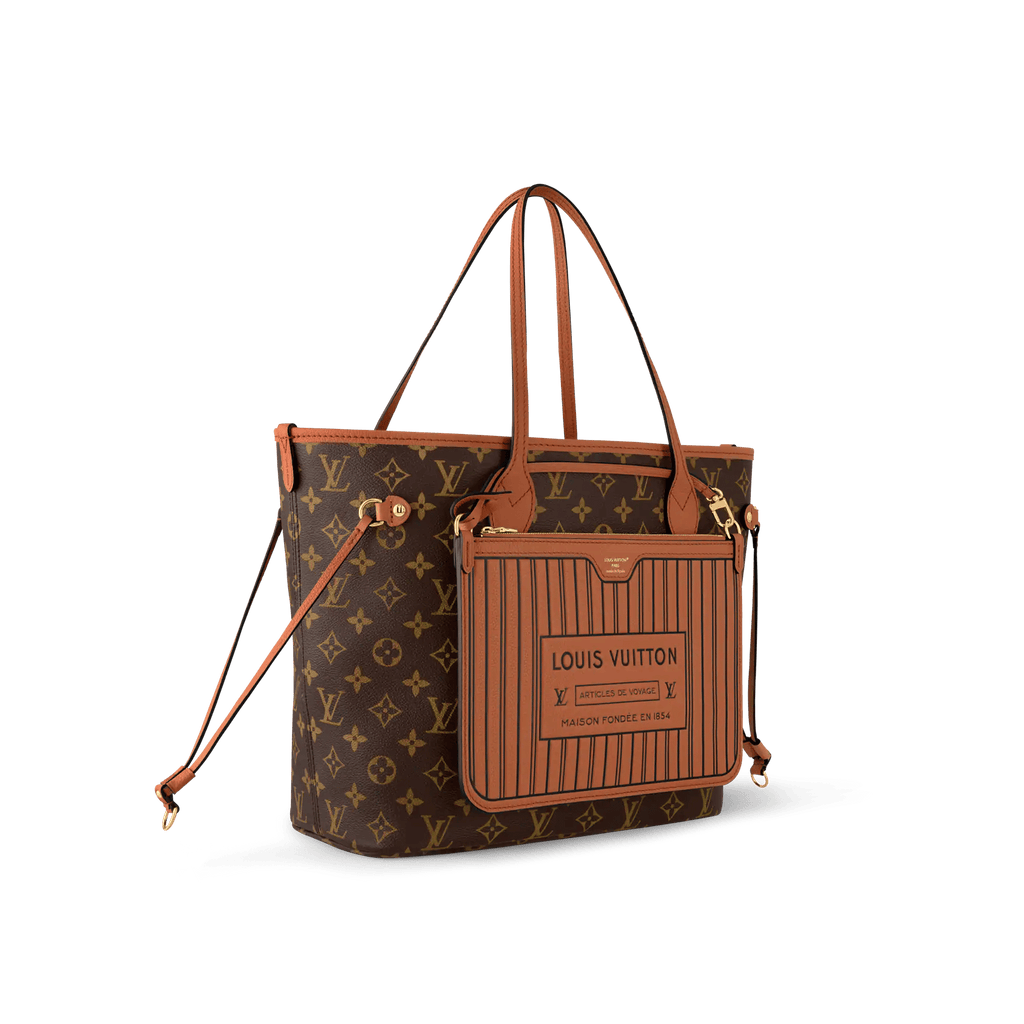 Neverfull Inside Out MM Monogram Coated Canvas Tote Bag M28352 For Women