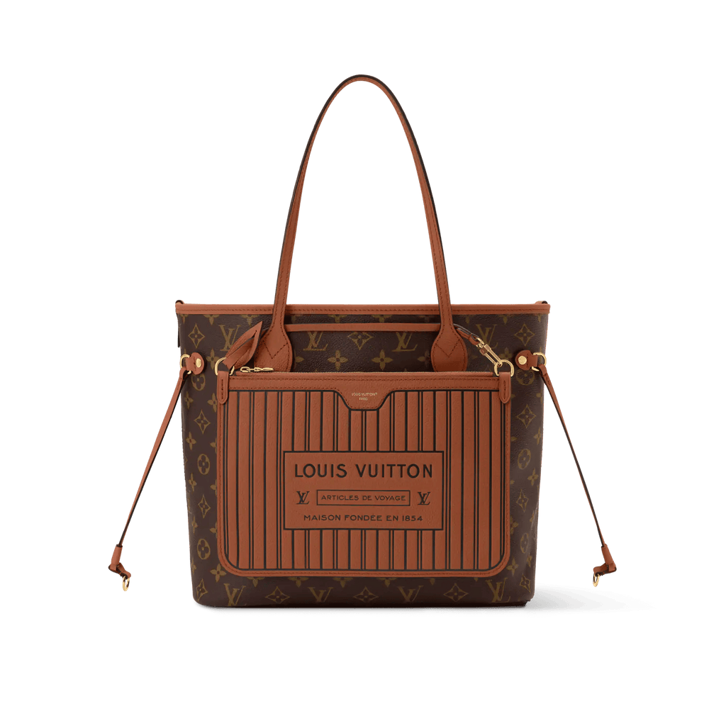 Neverfull Inside Out MM Monogram Coated Canvas Tote Bag M28352 For Women