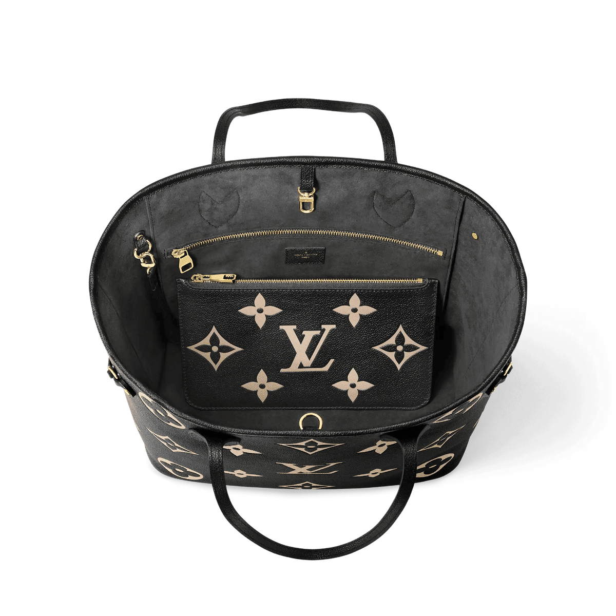 Black & Beige Leather Tote Bag product image 3