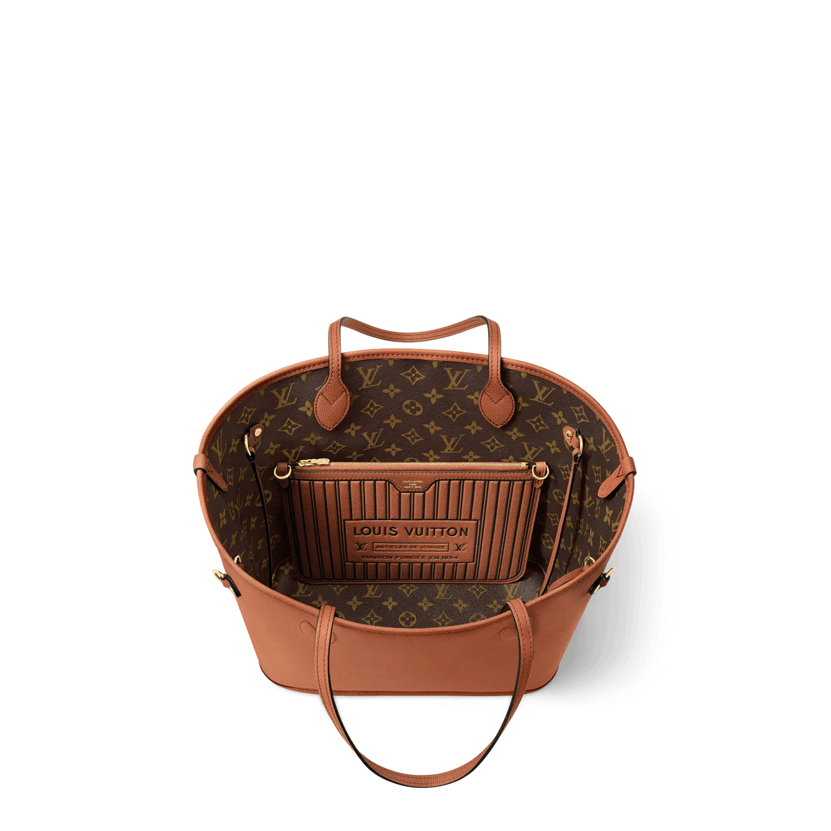 Neverfull Inside Out MM Monogram Coated Canvas Tote Bag M28352 For Women