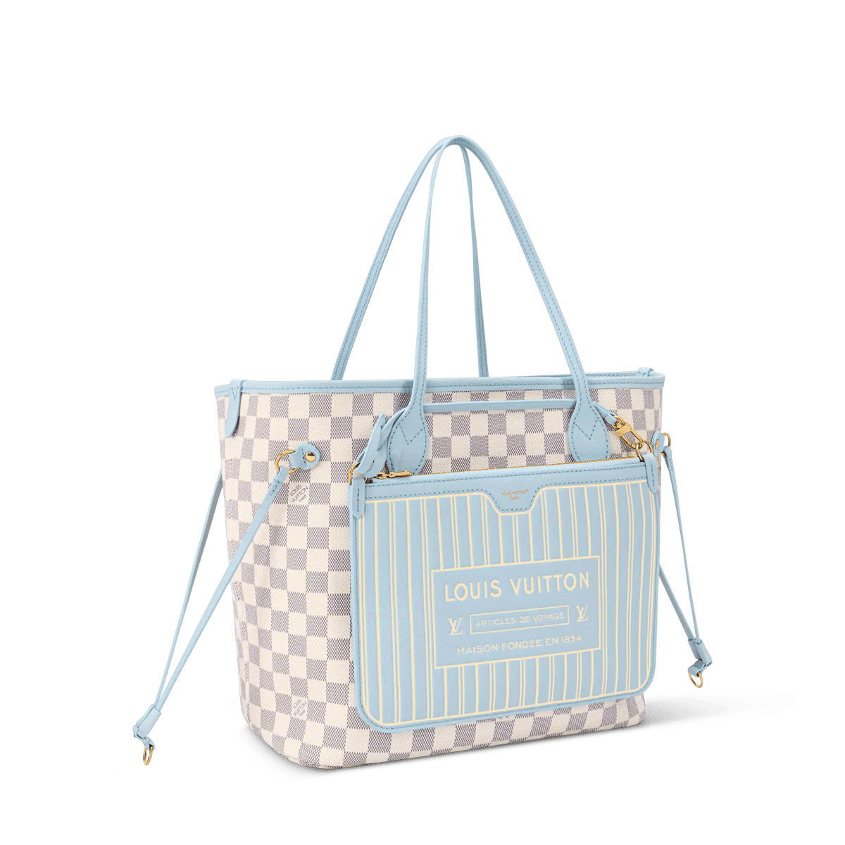 Blue Coated Canvas & Cowhide Leather Tote Bag product image 2