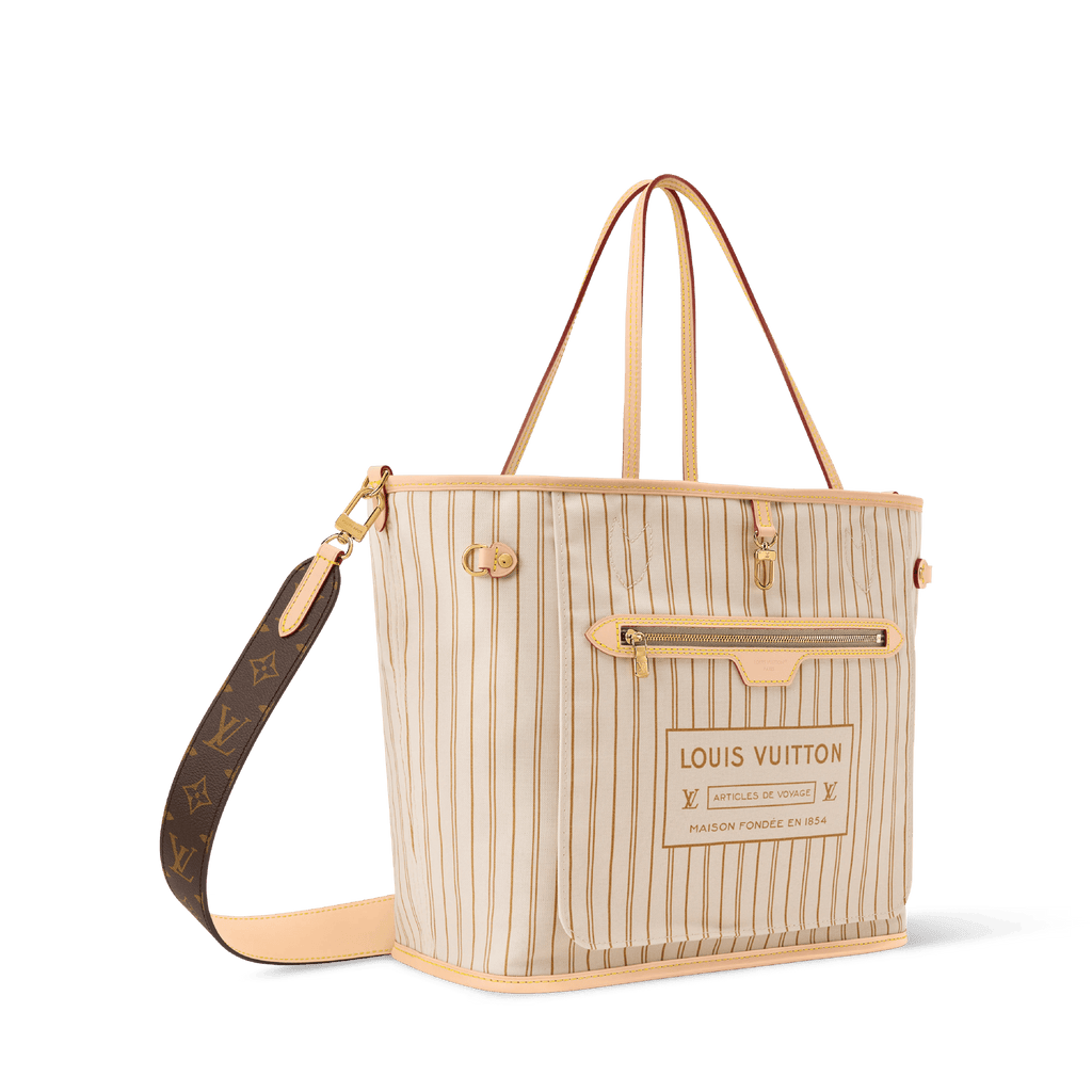 Neverfull Bandoulière Inside Out MM Monogram Canvas Tote Bag M28407 For Women
