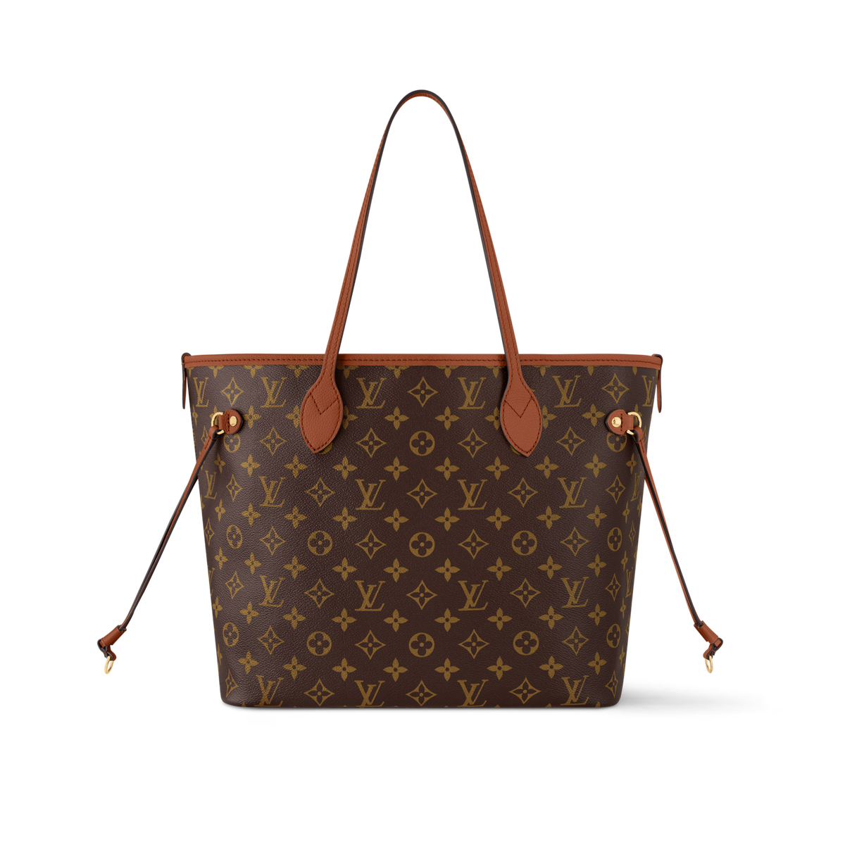 Neverfull Inside Out MM Monogram Coated Canvas Tan Gold-Toned Hardware