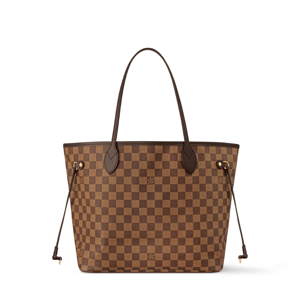 Neverfull MM Damier Ebene Rose Ballerine Tote Bag For Women