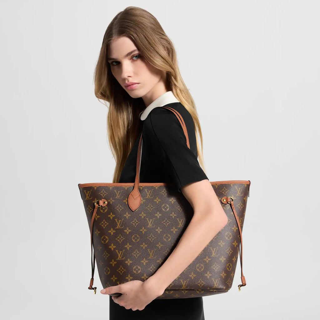 Neverfull Inside Out MM Monogram Coated Canvas Tote Bag M28352 For Women